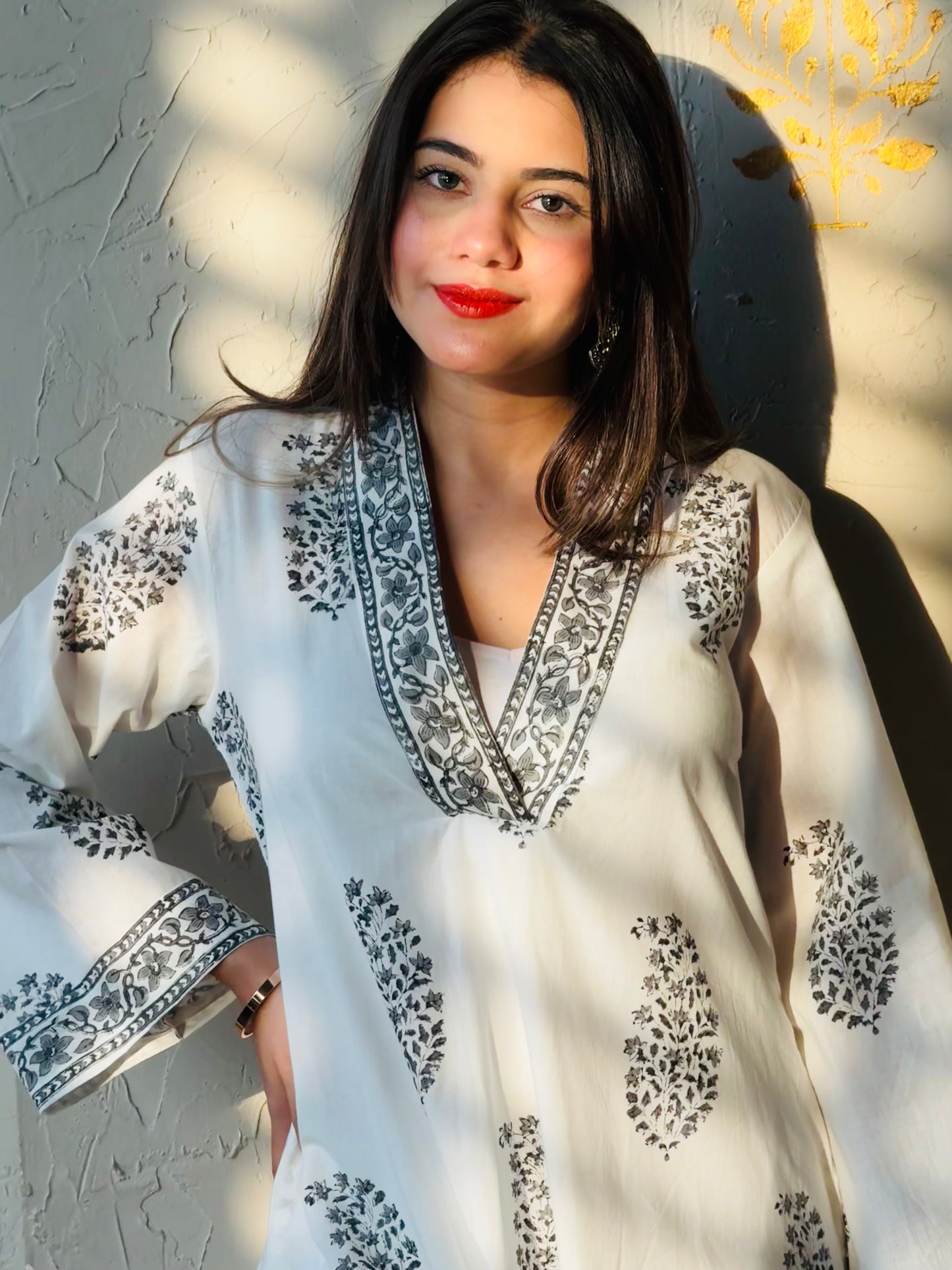 Dilnashee hand block printed Kurta set