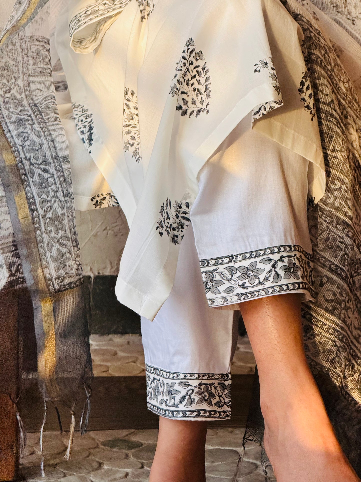 Dilnashee hand block printed Kurta set