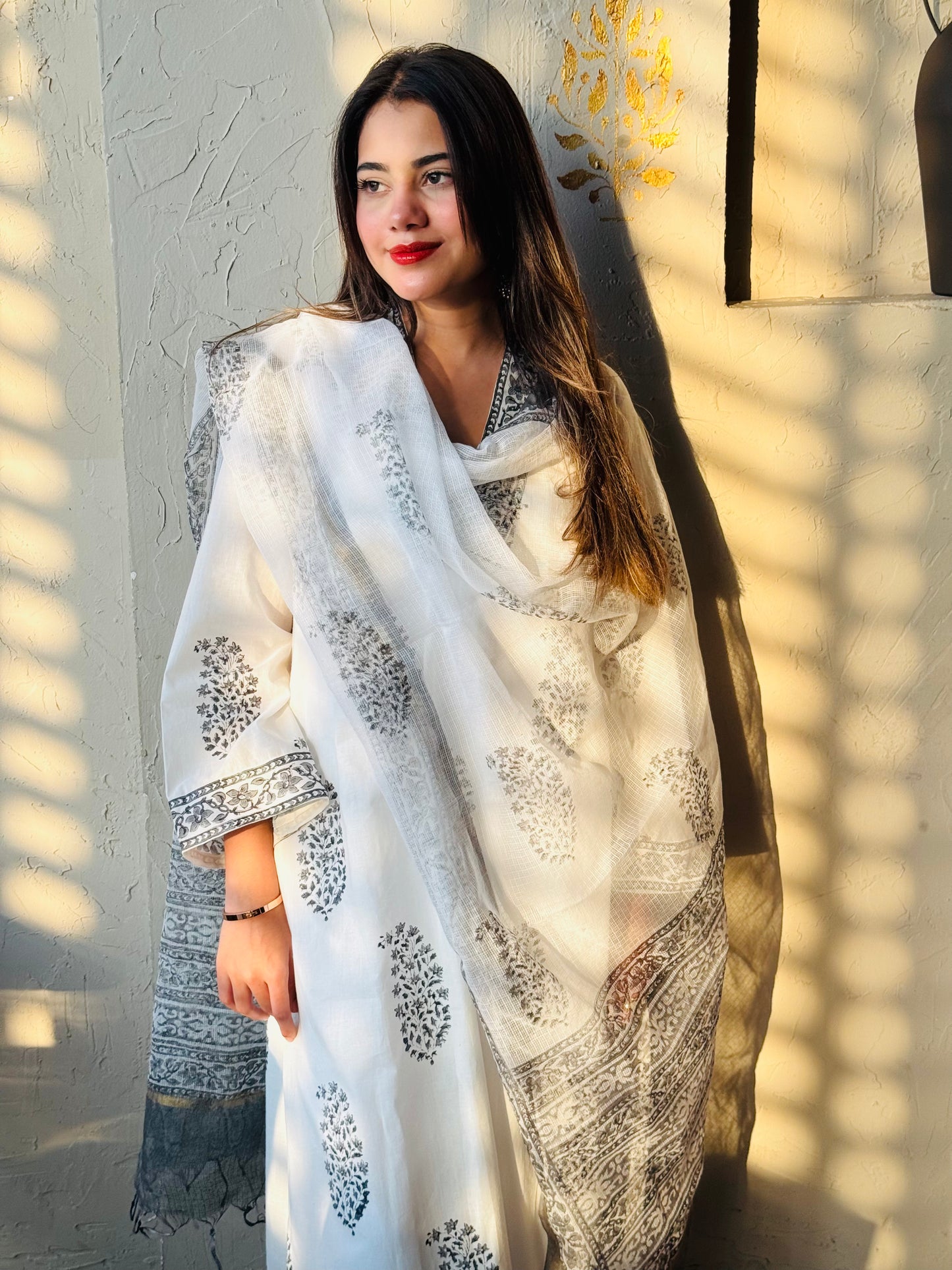 Dilnashee hand block printed Kurta set