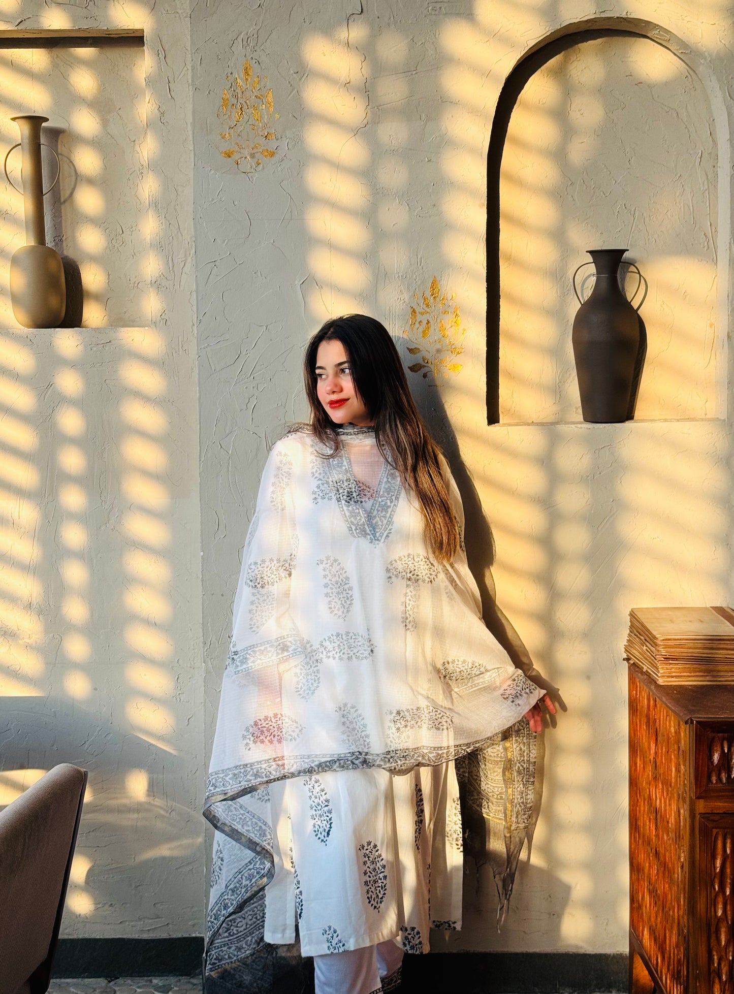 Dilnashee hand block printed Kurta set