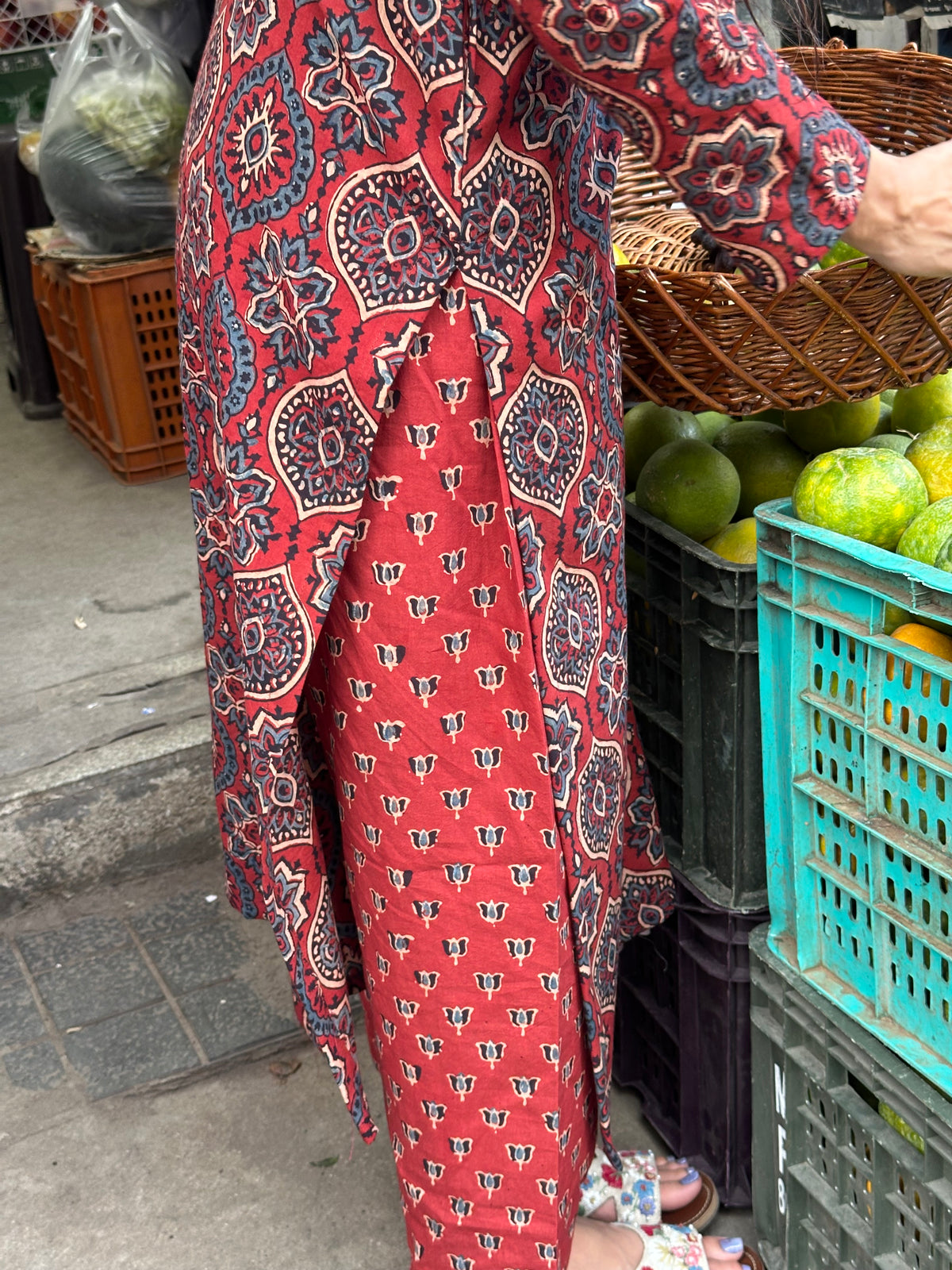 Madhubala Ajrakh Suit Set