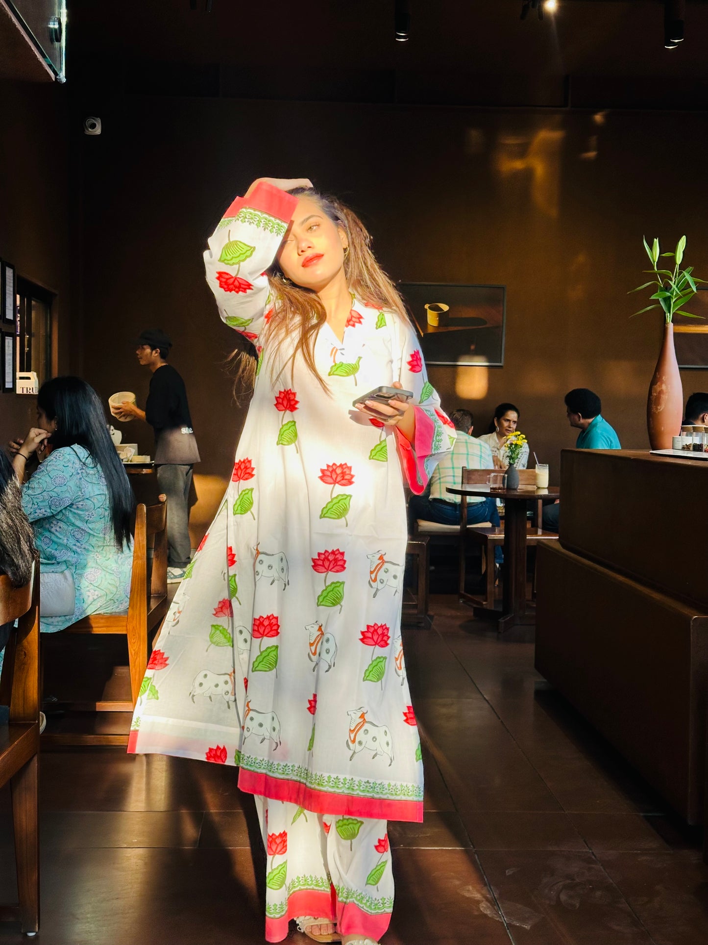 Gajgamini Handblock printed co-ord set