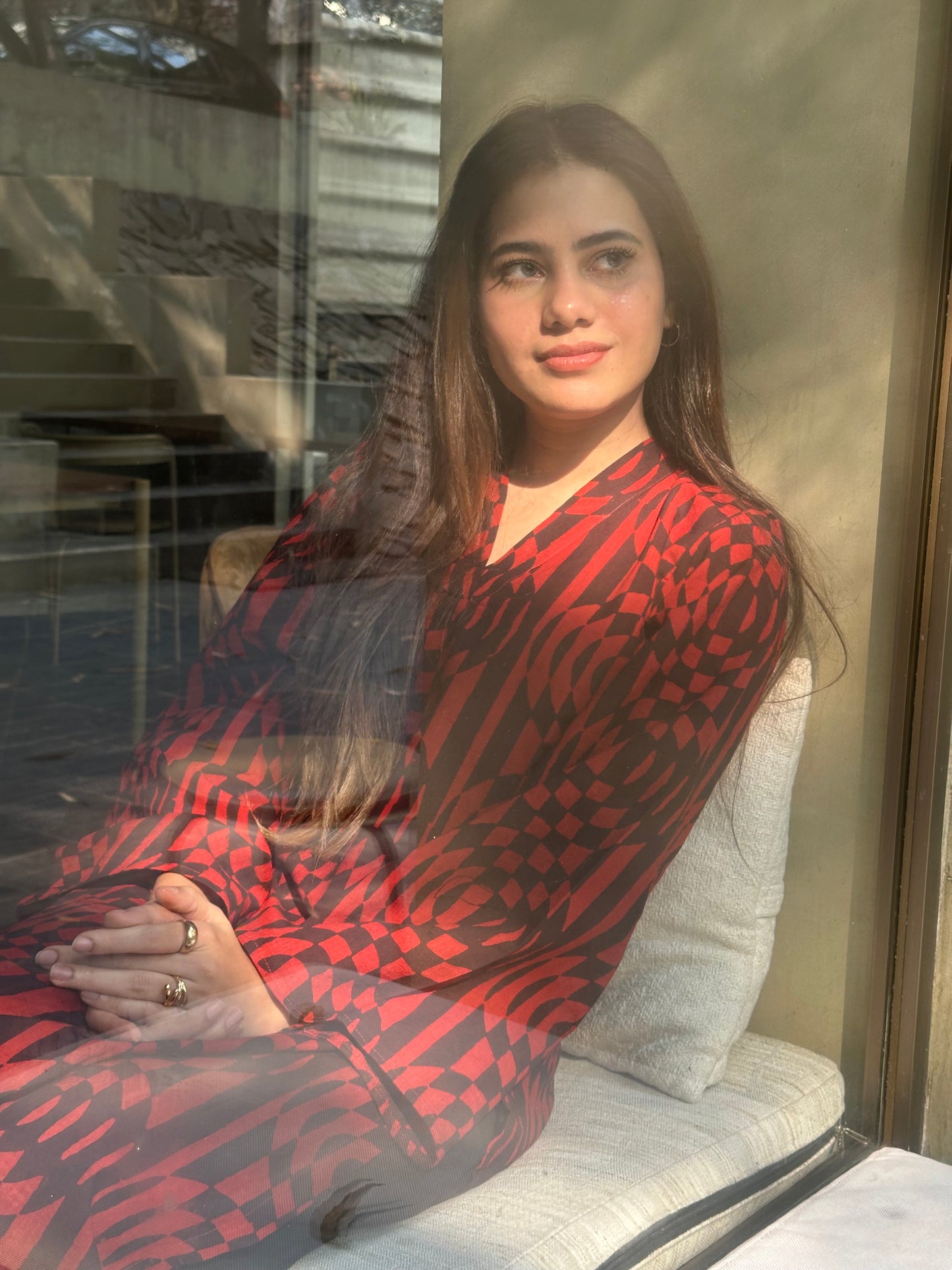 Crimson-Muse Ajrak Printed Set