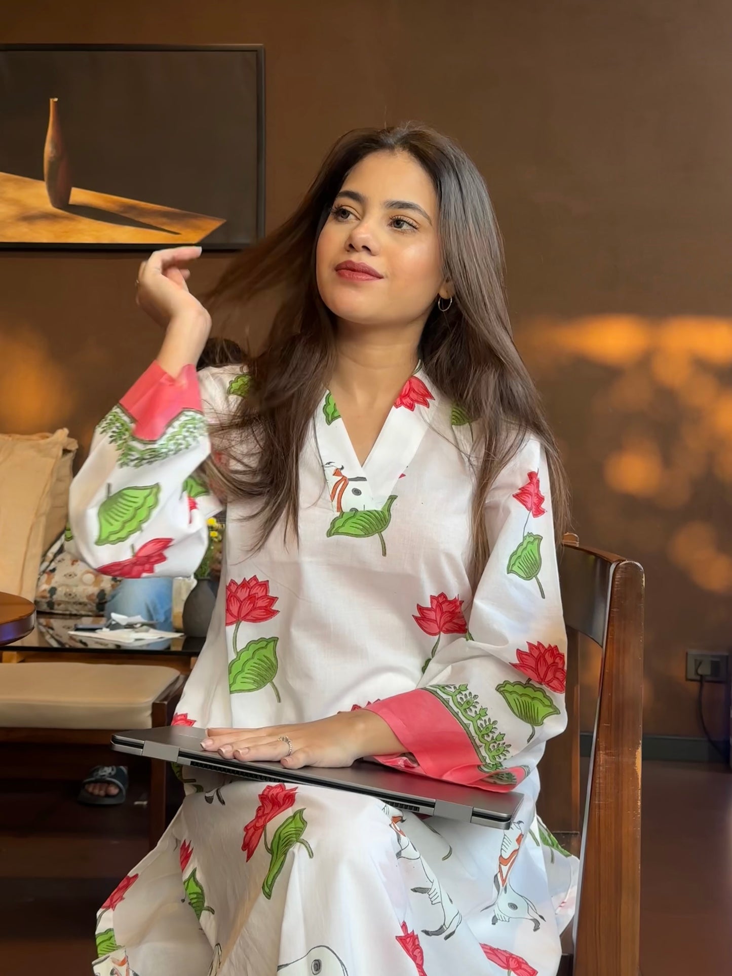 Gajgamini Handblock printed co-ord set