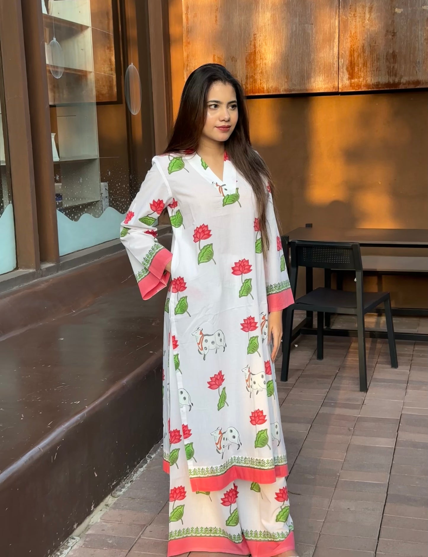 Gajgamini Handblock printed co-ord set