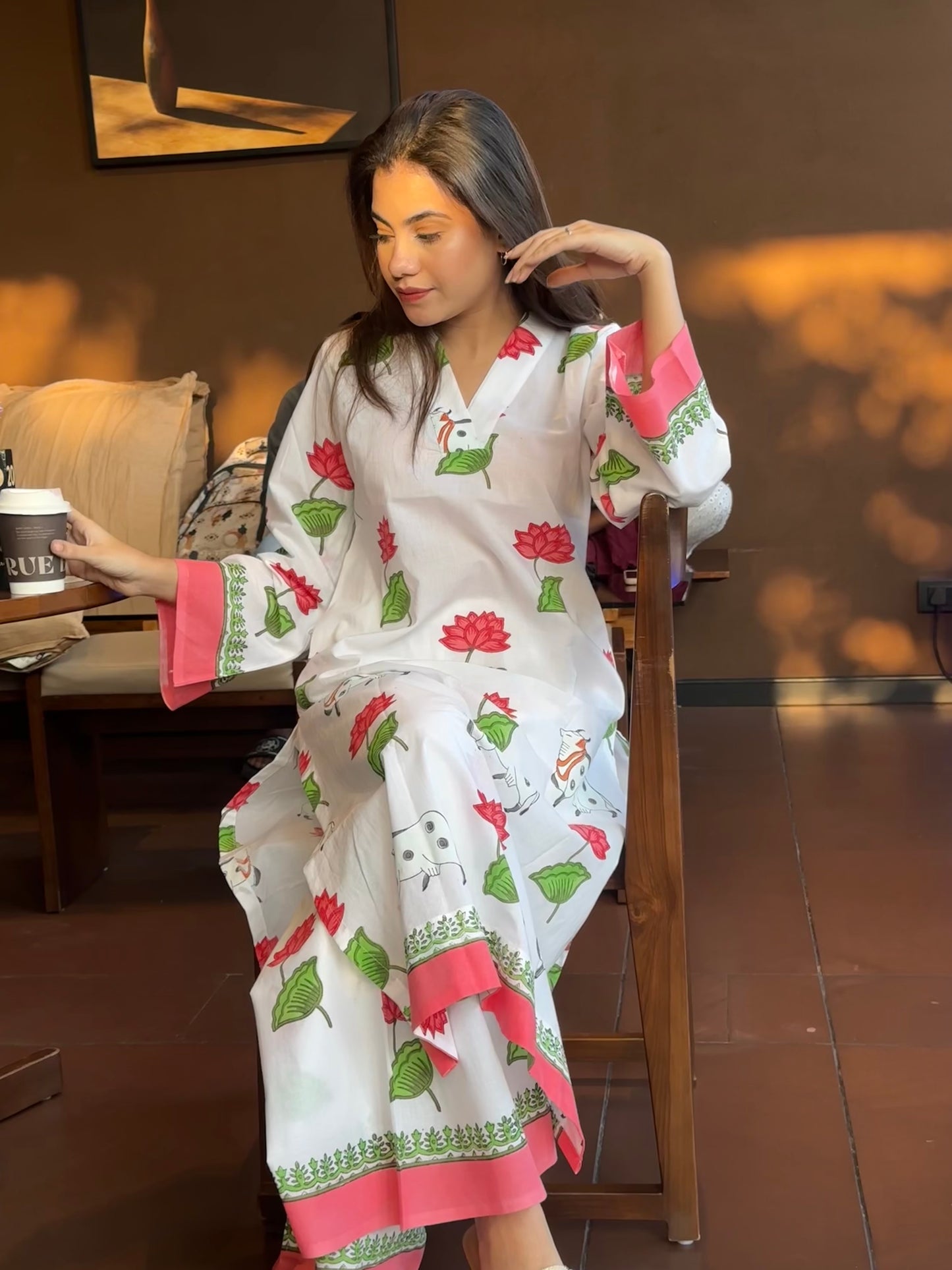 Gajgamini Handblock printed co-ord set