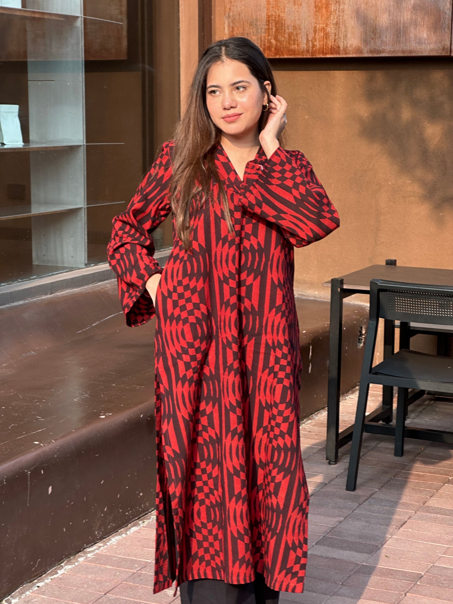 Crimson-Muse Ajrak Printed Set