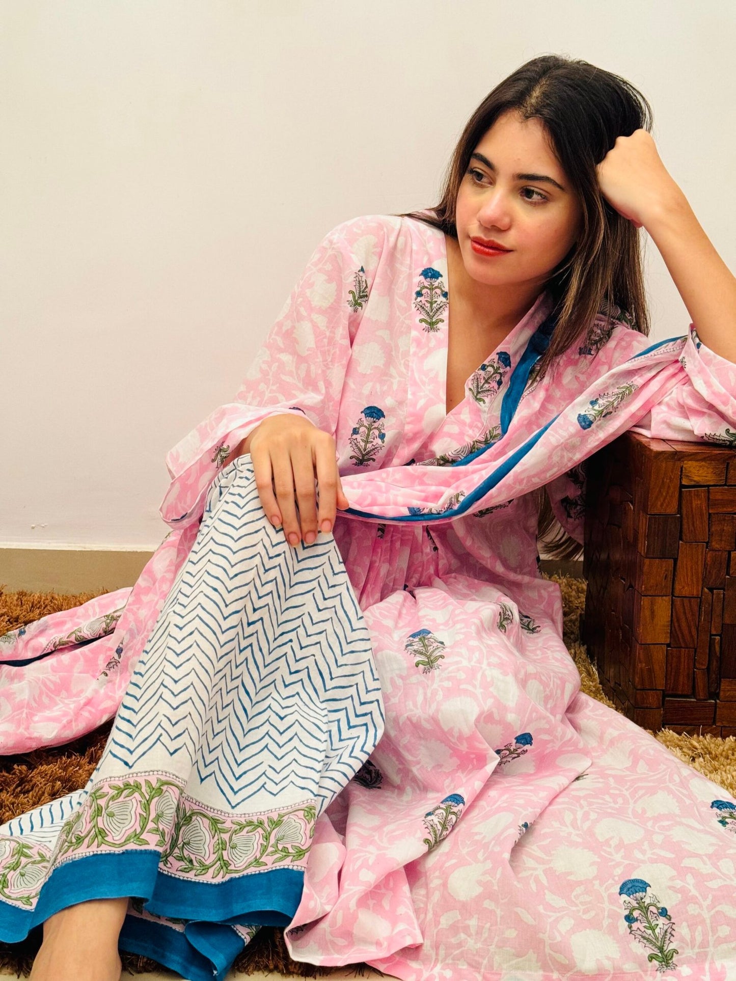 Zeenat Block Printed Kurta set