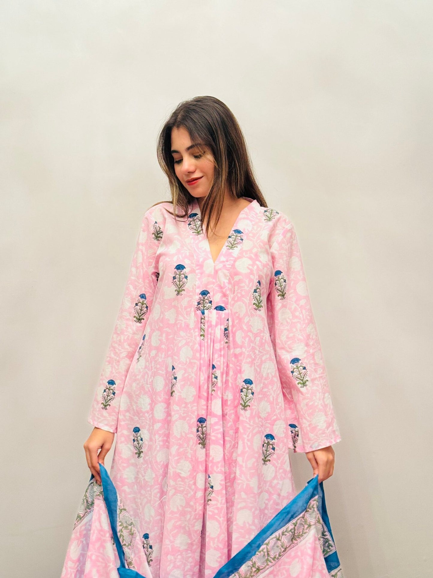 Zeenat Block Printed Kurta set